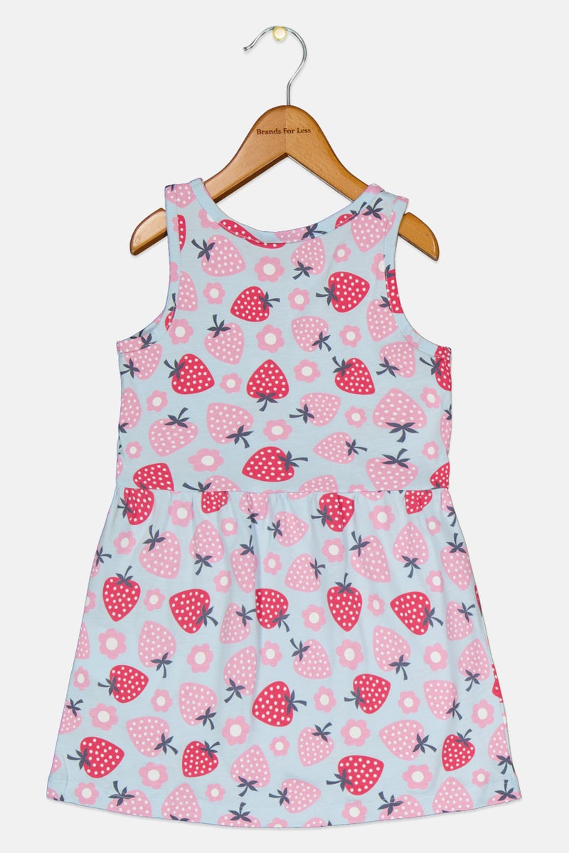 guppy Kids Girl Allover Print Sleeveless Dress, Multicolor - Image 3